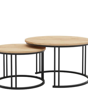 STK M10 Nesting Coffee Tables – Round Concrete Effect Tops