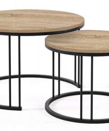 STK M10 Nesting Coffee Tables – Round Concrete Effect Tops