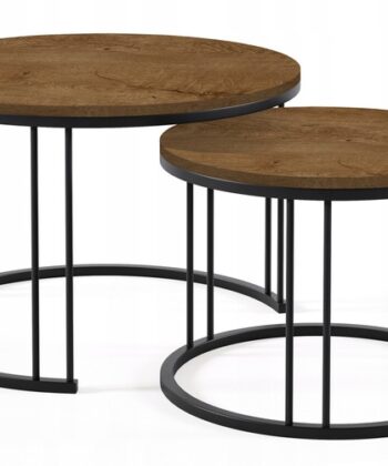 STK M10 Nesting Coffee Tables – Round Concrete Effect Tops
