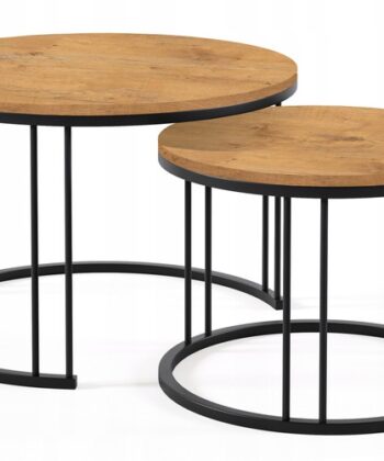 STK M10 Nesting Coffee Tables – Round Concrete Effect Tops