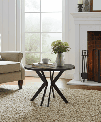 STK M13 Round Coffee Table – 67 cm White Top, Powder‑Coated