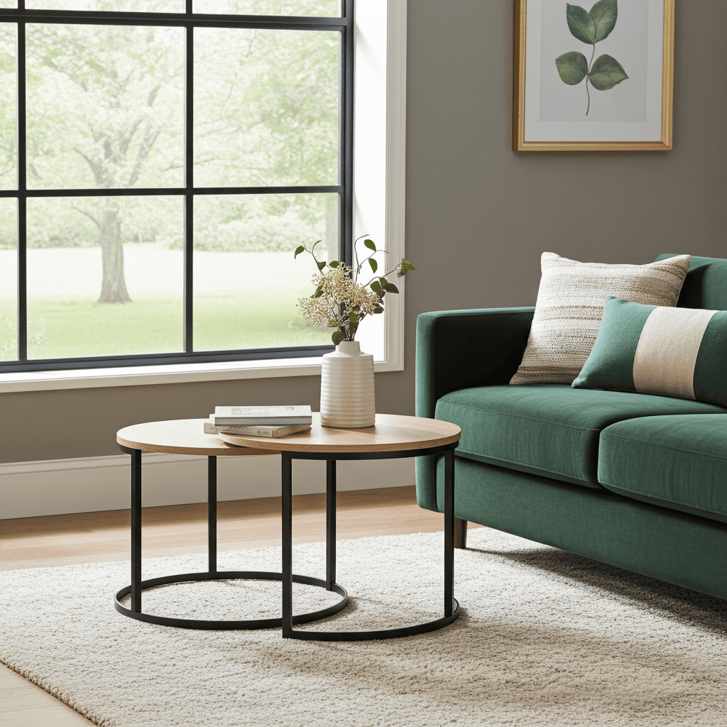 STK M3 Nesting Coffee Tables – Round Laminated Top