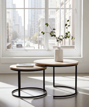 STK M3 Nesting Coffee Tables – Round Laminated Top