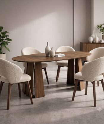 The Sterling Extendable Round Dining Table with Geometric Base up to 180cm Length