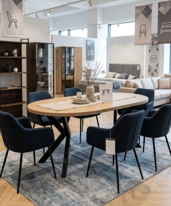 Orion Industrial Extendable Dining Table (Stone Oak) 140CM