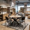 Orion Industrial Extendable Dining Table (Stone Oak) 140CM