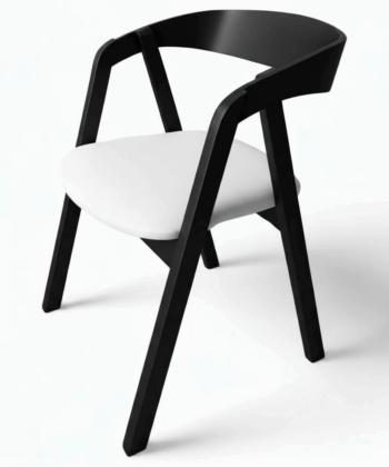 Oslo Solid Beech Dining Chair Black – Nordic Minimalist Craftsmanship