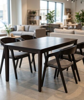 Oslo Solid Beech Chair Black – Nordic Minimalist Craftsmanship – 60 × 60 × 80 cm