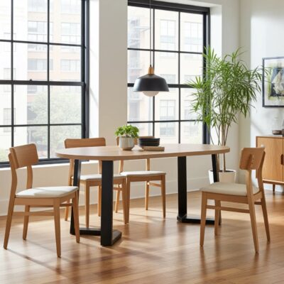 FLEXI 170 Extendable Round Dining Table – Laminated or Veener Top