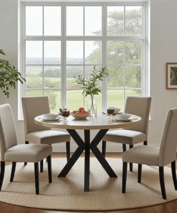 Orion Industrial Extendable Dining Table (Stone Oak) 140CM