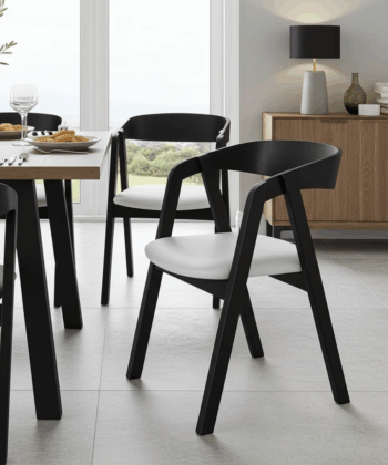Oslo Solid Beech Dining Chair Black – Nordic Minimalist Craftsmanship