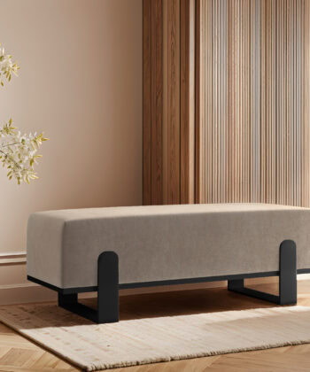 Aria Modern Velvet Bench with Gold Metal Legs – Elegant Hallway 80cm