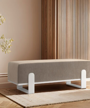 Aria Modern Velvet Bench with Gold Metal Legs – Elegant Hallway 80cm