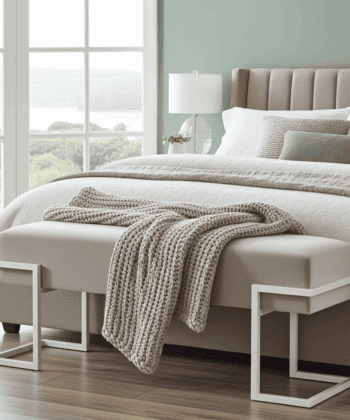 Axon Modern White Velvet Bench with Gold Metal Frame 80x34x45cm