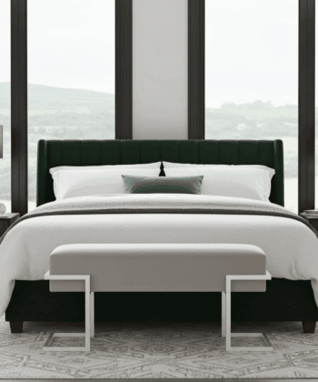 Axon Modern White Velvet Bench with Gold Metal Frame 80x34x45cm