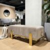 Aria Modern Velvet Bench with Gold Metal Legs – Elegant Hallway 80cm