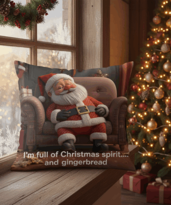 Funny Santa Christmas Pillow