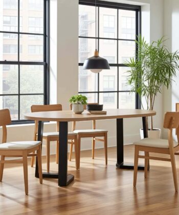FLEXI 170 Extendable Round Dining Table – Laminated or Veener Top 90–170 cm