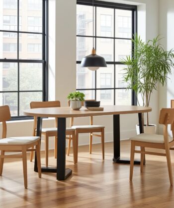 FLEXI 170 Extendable Round Dining Table – Laminated or Veener Top 90–170 cm