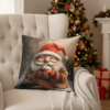 Handcrafted Christmas Pillow with Cozy Gnome