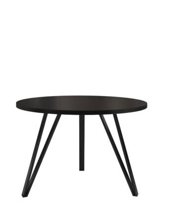 Linea Minimalist White Round Coffee Table