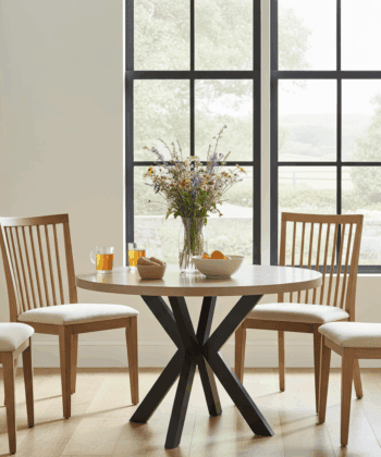 Orion Industrial Extendable Dining Table (Stone Oak) 140CM