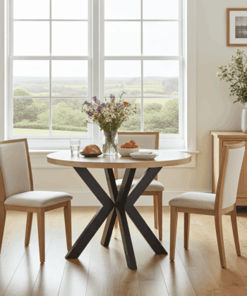 Orion Industrial Extendable Dining Table (Stone Oak) 140CM