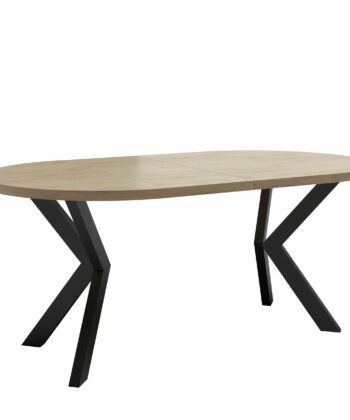 Orion Industrial Extendable Dining Table (Stone Oak) 140CM