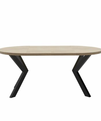 Orion Industrial Extendable Dining Table (Stone Oak) 140CM
