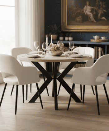Orion Industrial Extendable Dining Table (Stone Oak) 140CM