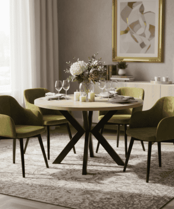 Orion Industrial Extendable Dining Table (Stone Oak) 140CM