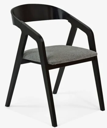 Oslo Solid Beech Chair Black – Nordic Minimalist Craftsmanship – 60 × 60 × 80 cm