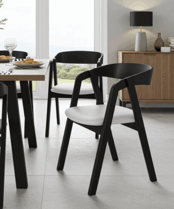 Oslo Solid Beech Chair Black – Nordic Minimalist Craftsmanship