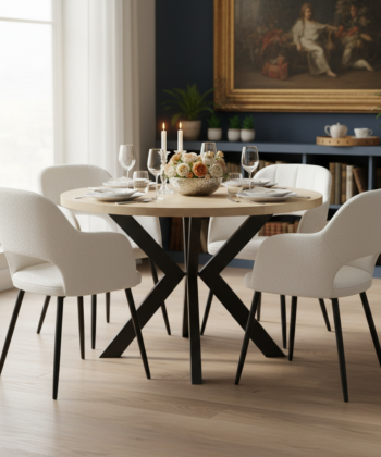 Orion Industrial Extendable Dining Table (Stone Oak) 140CM