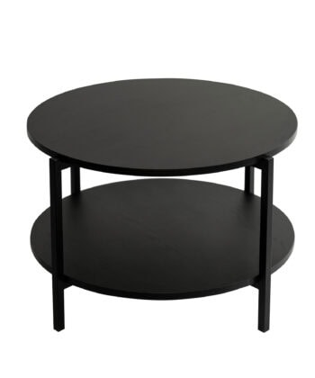 Tavello Dual-Level Oak Coffee Table – Modern Round Design
