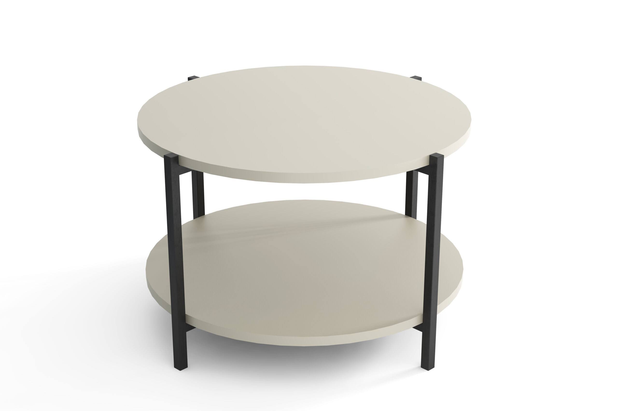 Tavello Dual-Level Oak Coffee Table – Modern Round Design