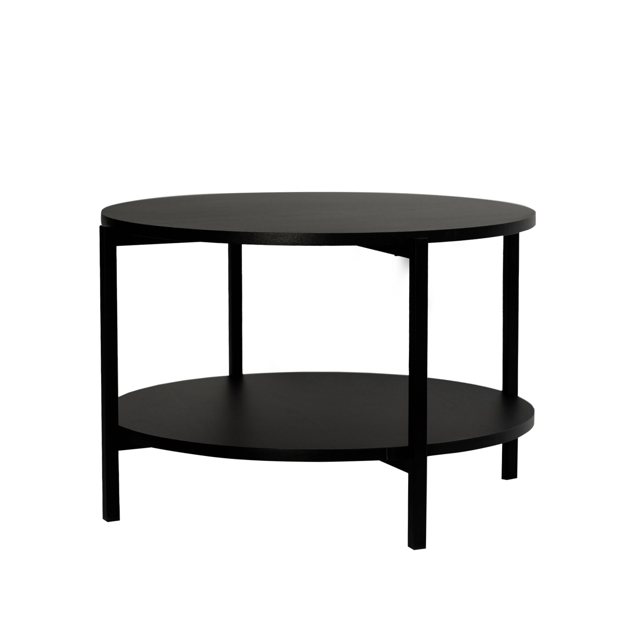 Tavello Dual-Level Oak Coffee Table – Modern Round Design