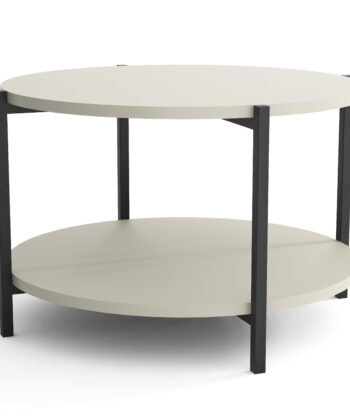Tavello Dual-Level Oak Coffee Table – Modern Round Design
