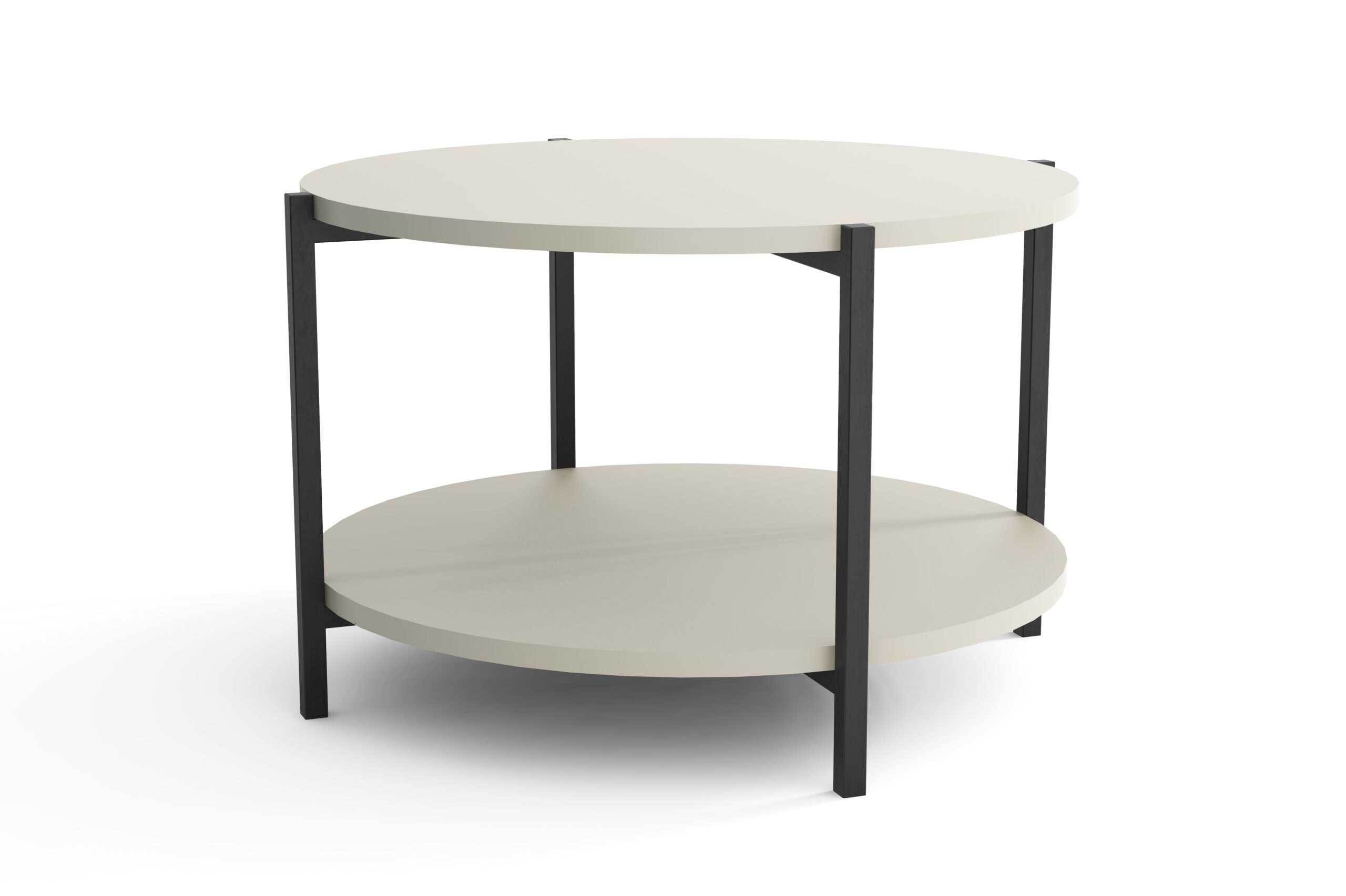 Tavello Dual-Level Oak Coffee Table – Modern Round Design