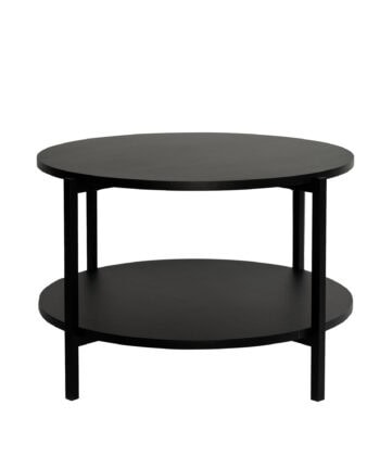 Tavello Dual-Level Oak Coffee Table – Modern Round Design