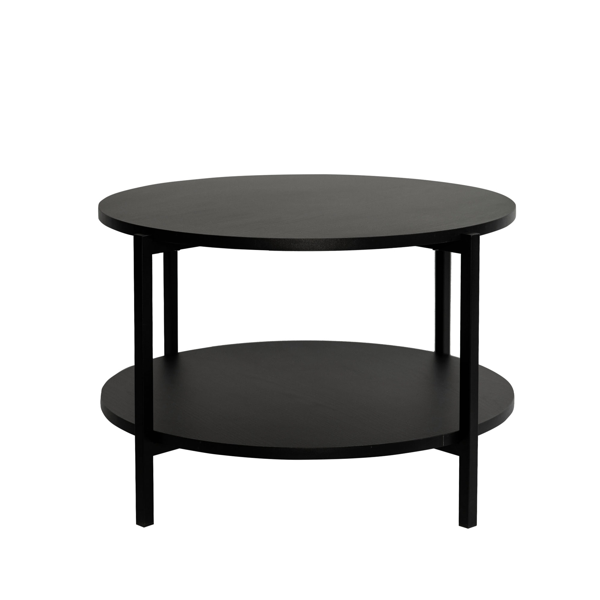 Tavello Dual-Level Oak Coffee Table – Modern Round Design