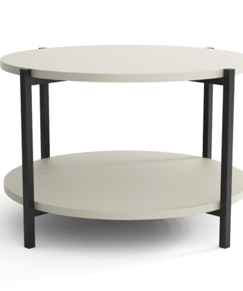 Tavello Dual-Level Oak Coffee Table – Modern Round Design