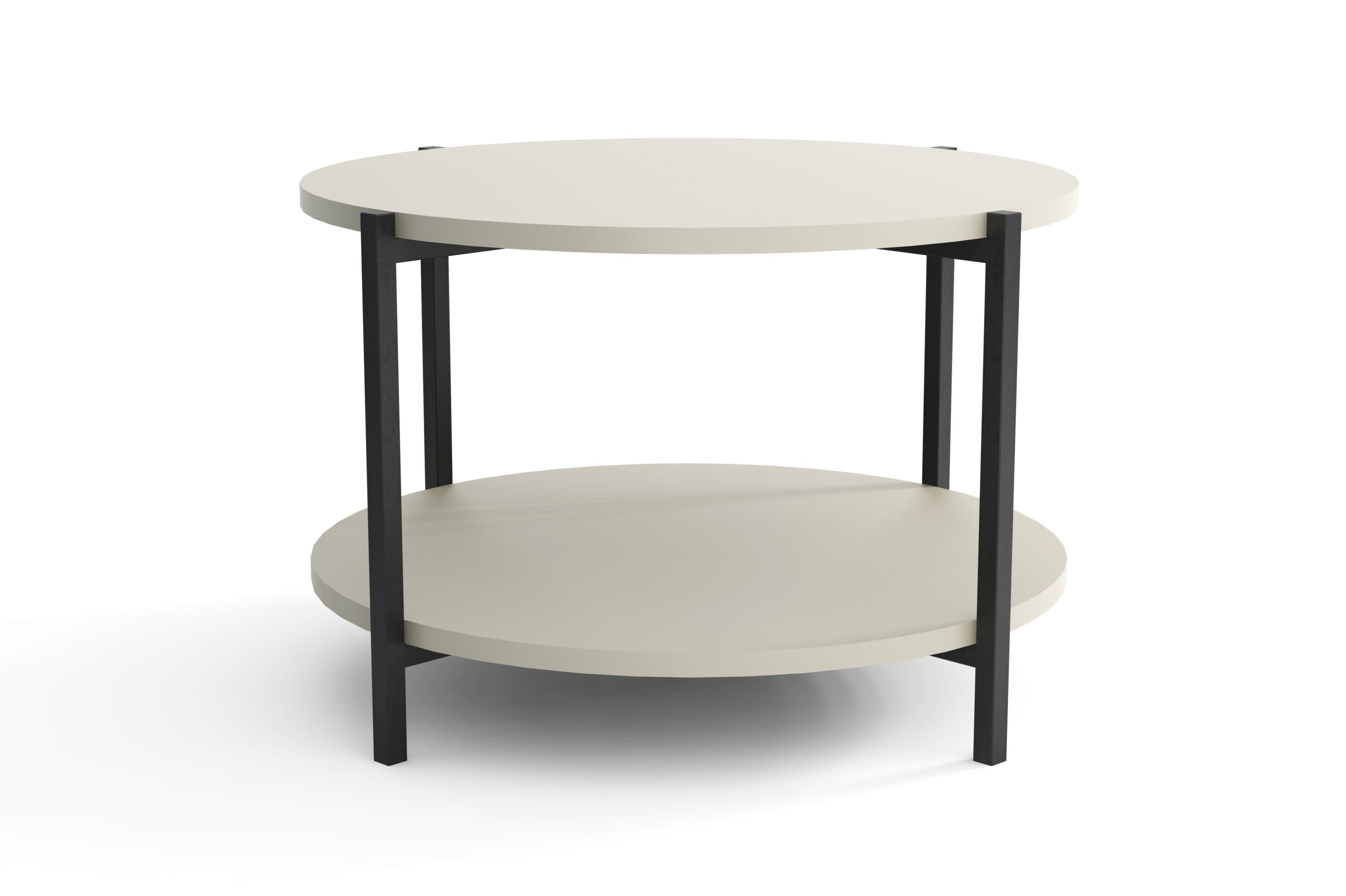 Tavello Dual-Level Oak Coffee Table – Modern Round Design