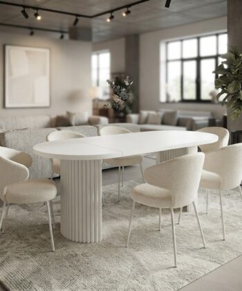 ELEMENTS Extendable Round Laminate Dining Table – Custom European Quality