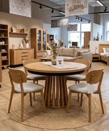 Tovo Extendable Round Dining Table (100 / 140 / 180 cm) &ndash; Custom European Quality