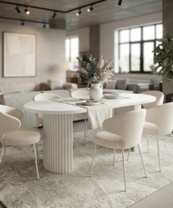 ELEMENTS Extendable Round Laminate Dining Table – Custom European Quality