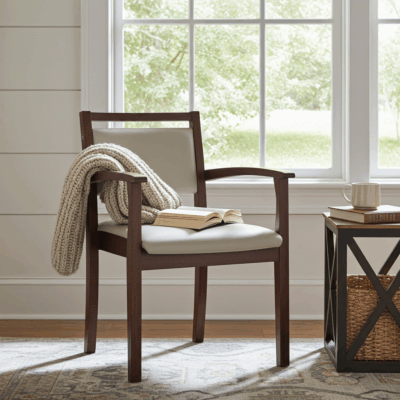 VITO Stackable Wooden Armchair – Upholstered Comfort