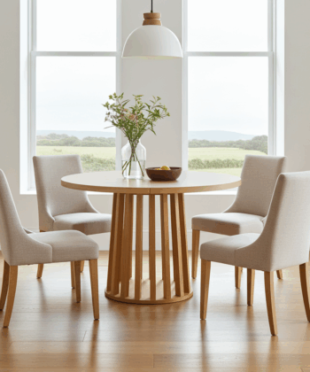 Tovo Extendable Round Dining Table Laminated  100-140cm-180cm