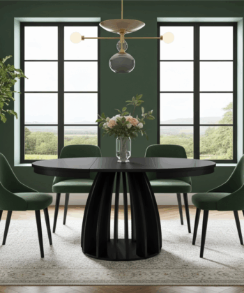 Tovo Black Extendable Dining Table – 100–140cm