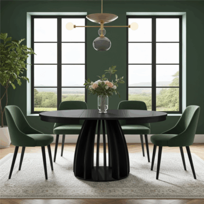 Tovo Black Extendable Dining Table – 100–140cm